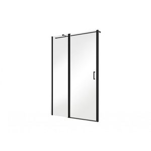HOPA - Bezrámové sprchové dvere EXO-C BLACK - Farba rámu zásteny - Čierna matná, Pevná stena - Bez pevnej steny, Rozmer A - 110, Rozmer C - 190, Smer zatváranie - Univerzálny Ľavé / Pravé, Výplň - Číre bezpečnostné sklo - 6 mm BCEXOC110BC vyobraziť