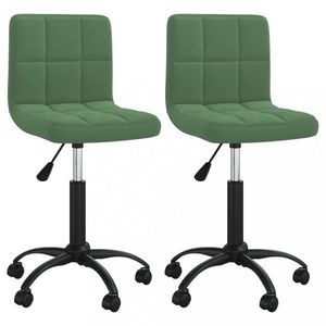 Otočná jedálenská stolička 2 ks zamat / kov Dekorhome Tmavo zelená vyobraziť