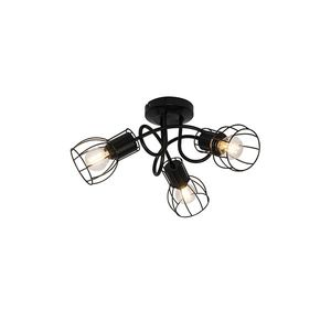 Moderné stropné svietidlo čierne 40 cm okrúhle 3-svetlo - Botu vyobraziť