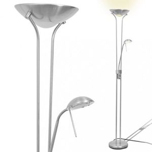 Stojací stmievací LED lampa Dekorhome Strieborná vyobraziť