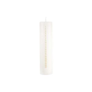 Biela adventná sviečka s číslami Unipar, doba horenia 98 h vyobraziť
