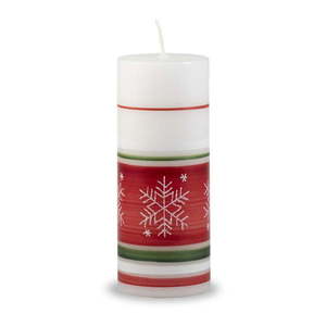 Bielo-červená sviečka Unipar Winter Time, doba horenia 30 h vyobraziť