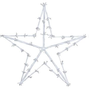 Vianočná LED dekorácia White star, 80 cm vyobraziť