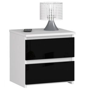 Nočný stolík CL2 40 cm biely/čierny vyobraziť