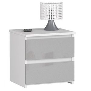 Nočný stolík CL2 40 cm biely/sivý vyobraziť