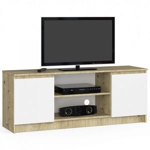 TV stolík Beron 140 cm dub artisan/biela vyobraziť