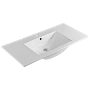 MEREO - Nábytkové umývadlo SLIM, 101x46x18 cm, keramické, biele UC10146 vyobraziť