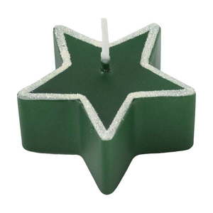 Súprava 4 zelených sviečok Unipar Star, doba horenia 4 h vyobraziť