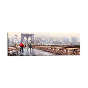 Obraz Styler Canvas Watercolor New York Bridge, 45 × 140 cm vyobraziť