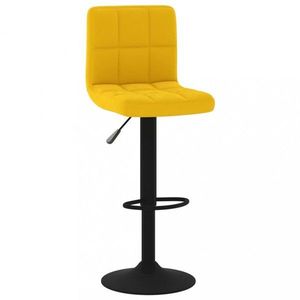 Barová stolička zamat / kov Dekorhome Žltá vyobraziť
