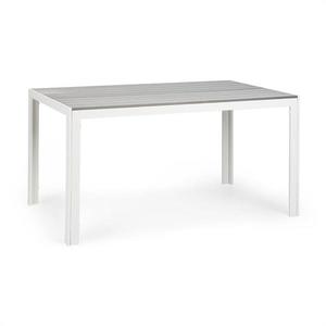 Blumfeldt Bilbao, záhradný stôl, 150 x 90 cm, polywood, hliník, bielo/sivý vyobraziť