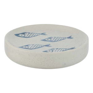 Bielo-modrá keramická nádoba na mydlo Wenko Aquamarin vyobraziť
