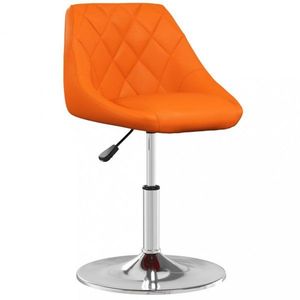 Kancelárska stolička umelá koža / chróm Dekorhome Oranžová vyobraziť