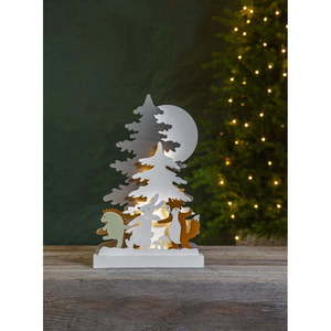 Vianočná drevená svetelná LED dekorácia Star Trading Forest Friends, výška 44 cm vyobraziť