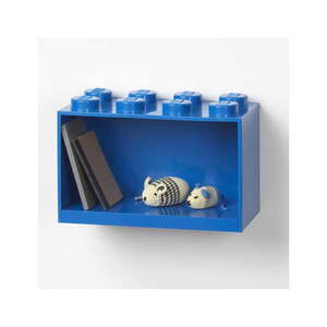 Detská modrá nástenná polica LEGO® Brick 8 vyobraziť