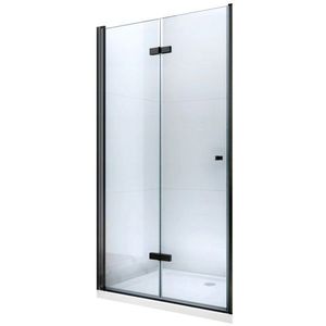 MEXEN - Lima skladacie sprchové dvere 120 cm, transparent, čierna sa stenovým profilom 856-120-000-70-00 vyobraziť
