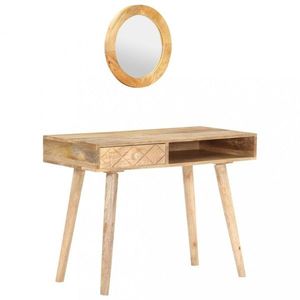 Toaletný stolík so zrkadlom mangovníkové drevo Dekorhome vyobraziť