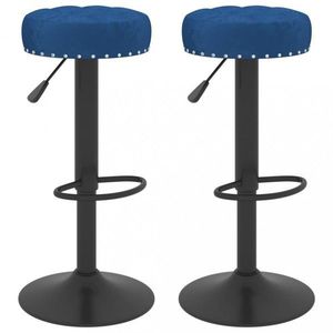Barové stoličky 2 ks zamat / kov Dekorhome Modrá vyobraziť