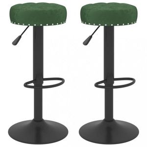 Barové stoličky 2 ks zamat / kov Dekorhome Tmavo zelená vyobraziť