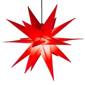 Vianočná dekorácia - hviezda s časovačom, 55 cm, červená vyobraziť