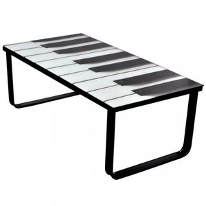 Konferenčný stolík s potlačou kov / sklo Dekorhomee Piano vyobraziť