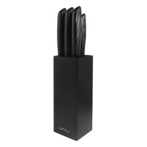 Súprava 5 nožov v čiernom držiaku Vialli Design Caro vyobraziť
