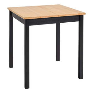 Jedálenský stôl z borovicového dreva s čiernou konštrukciou Bonami Essentials Sydney, 70 x 70 cm vyobraziť