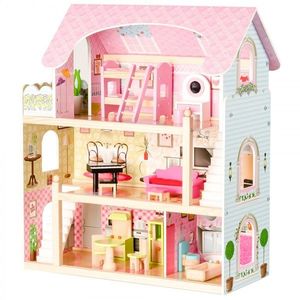 Drevený domček pre bábiky Rozprávková rezidencia Eco Toys vyobraziť