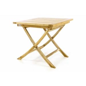 Divero 47274 Skladací záhradný stolík - teakové drevo neošetrené - 80 cm vyobraziť
