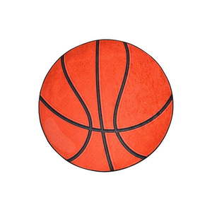 Oranžový detský protišmykový koberec Chilam Basketball, ø 140 cm vyobraziť