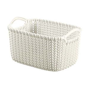 Biely úložný košík Curver Knit, 3 l vyobraziť
