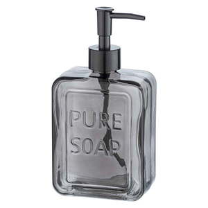 Sivý sklenený dávkovač na mydlo Wenko Pure Soap vyobraziť