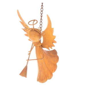 Závesný oranžový kovový anjel Dakls, výška 10, 5 cm vyobraziť
