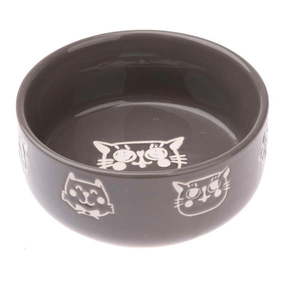 Sivá keramická miska pre mačku Dakls, 300 ml vyobraziť
