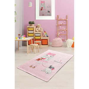 Ružový detský protišmykový koberec Chilam Best Friend, 100 x 160 cm vyobraziť