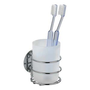 Biely samodržiaci téglik na zubné kefky z nehrdzavejúcej ocele – Wenko vyobraziť
