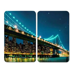 Sada 2 sklenených krytov na sporák Wenko Brooklyn Bridge, 52 × 30 cm vyobraziť