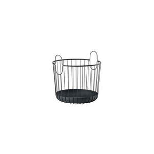 Čierny kovový úložný košík Zone Inu, ø 40, 6 cm vyobraziť