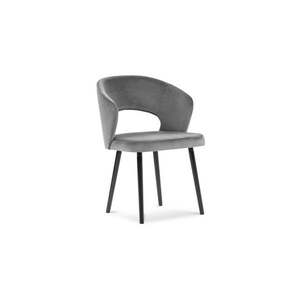 Sivá jedálenská stolička so zamatovým poťahom Windsor & Co Sofas Elpis vyobraziť