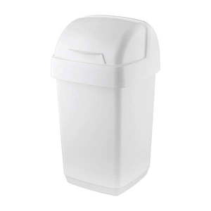 Biely odpadkový kôš Addis Roll Top, 22, 5 x 23 x 42, 5 cm vyobraziť