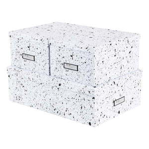 Súprava 3 čierno-bielych úložných škatúľ Bigso Box of Sweden Inge vyobraziť