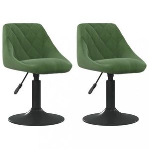 Otočná jedálenská stolička 2 ks zamat / kov Dekorhome Tmavo zelená vyobraziť