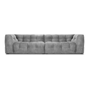 Sivá zamatová pohovka Windsor & Co Sofas Vesta, 280 cm vyobraziť