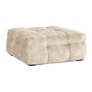Béžový zamatový puf Windsor & Co Sofas Vesta vyobraziť