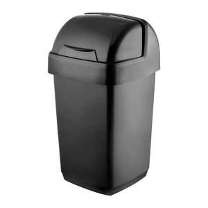 Čierny odpadkový kôš Addis Roll Top, 22, 5 x 23 x 42, 5 cm vyobraziť