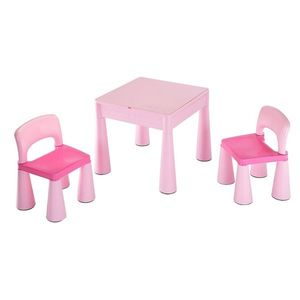 Detská sada stolček a dve stoličky NEW BABY ružová vyobraziť