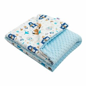 New Baby Detská deka z Minky Medvedíci modrá, 80 x 102 cm vyobraziť