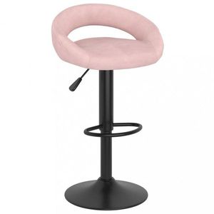 Barová stolička zamat / kov Dekorhome Ružová vyobraziť