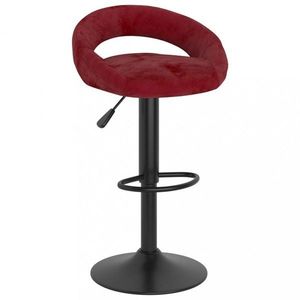 Barová stolička zamat / kov Dekorhome Vínová vyobraziť
