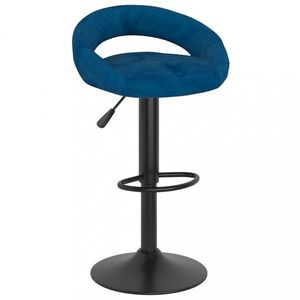 Barová stolička zamat / kov Dekorhome Modrá vyobraziť